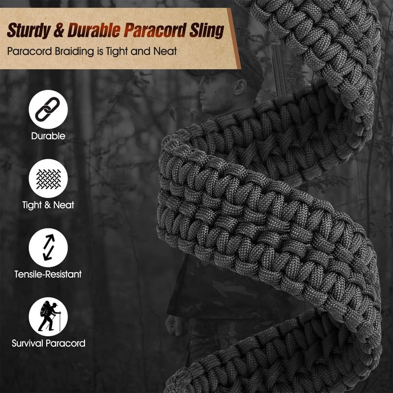 VVAAGG Two-Point Sling with Swivel, Non-Slip Paracord Sling with Adjustable Length Strap - Image 3